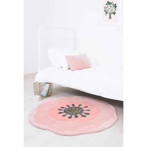 Lilipinso Tapis Fleur En Coton Rose 6 Lilipinso Tapis Fleur En Coton Rose – Image 4