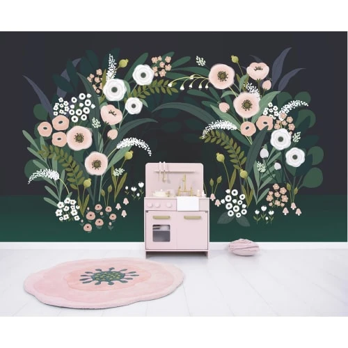 Lilipinso Tapis Fleur En Coton Rose 7 Lilipinso Tapis Fleur En Coton Rose – Image 5