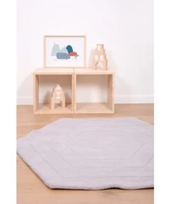 Lilipinso Tapis Hexagone En Coton Gris -Boutique KidKraft tapis hexagone en coton gris 1