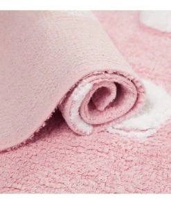 Lorena Canals Tapis Lavable à Pois Blancs En Coton Rose 120x160 -Boutique KidKraft tapis lavable a pois blancs en coton rose 120x160 5