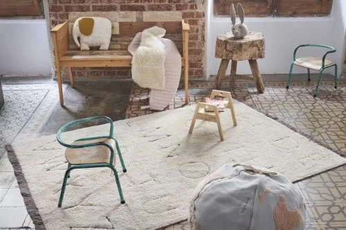 Lorena Canals Tapis Lavable Alphabet En Coton Blanc 140x200 4 Lorena Canals Tapis Lavable Alphabet En Coton Blanc 140x200 – Image 2