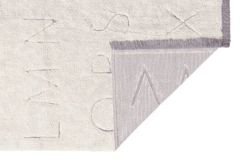 Lorena Canals Tapis Lavable Alphabet En Coton Blanc 140x200 6 Lorena Canals Tapis Lavable Alphabet En Coton Blanc 140x200 – Image 4