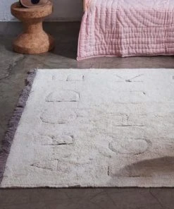 Lorena Canals Tapis Lavable Alphabet En Coton Blanc 90x130 -Boutique KidKraft tapis lavable alphabet en coton blanc 90x130 3