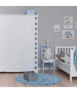 Lorena Canals Tapis Lavable En Forme De Biscuit En Coton Bleu 140x140 -Boutique KidKraft tapis lavable en forme de biscuit en coton bleu 140x140 6