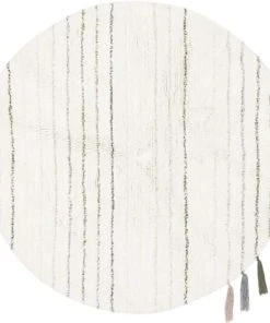 Lorena Canals Tapis Lavable En Laine Grise Ø 120