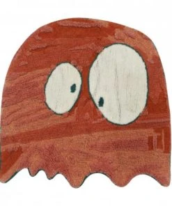 Lorena Canals Tapis Lavable Ghost En Laine Orange 100x100