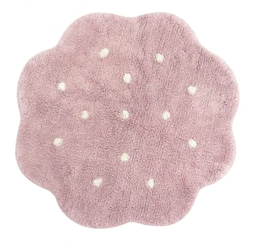 Lorena Canals Tapis Lavable Mini Biscuit Rose 90x90cm 3 Lorena Canals Tapis Lavable Mini Biscuit Rose 90x90cm
