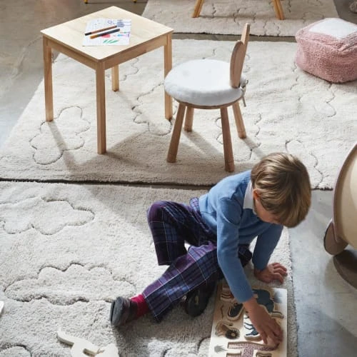 Lorena Canals Tapis Lavable Nuage En Coton Blanc 120x160 4 Lorena Canals Tapis Lavable Nuage En Coton Blanc 120x160 – Image 2