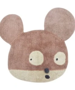 Lorena Canals Tapis Lavable Souris En Laine Rose 100x120