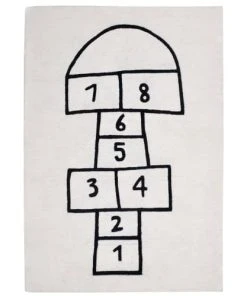 Lilipinso Tapis Marelle En Coton Beige