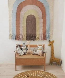 OYOY Living Design Tapis Marron En Laine Et En Coton Ø95cm -Boutique KidKraft tapis marron en laine et en coton oe95cm 1