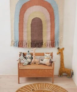 OYOY Living Design Tapis Marron En Laine Et En Coton Ø95cm -Boutique KidKraft tapis marron en laine et en coton oe95cm 3