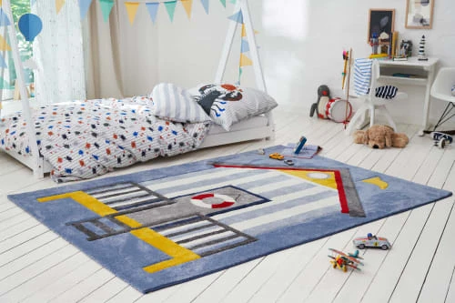 ESPRIT Tapis Motif Cabine De Plage Colorée 160x225 4 ESPRIT Tapis Motif Cabine De Plage Colorée 160x225 – Image 2