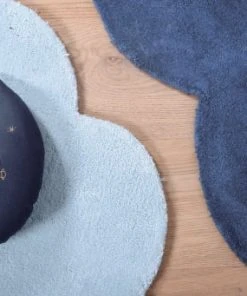 Lilipinso Tapis Nuage En Coton Bleu Marine -Boutique KidKraft tapis nuage en coton bleu marine 3