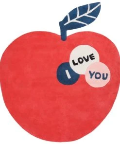 Lilipinso Tapis Pomme En Coton Rouge