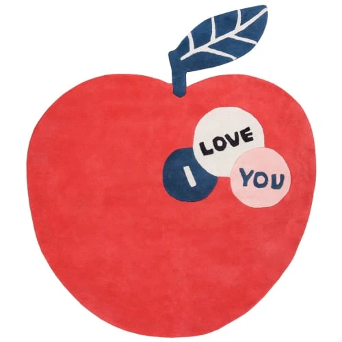 Lilipinso Tapis Pomme En Coton Rouge 3 Lilipinso Tapis Pomme En Coton Rouge