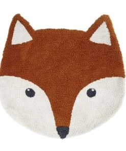 Maisons Du Monde Tapis Renard Tufté Orange, écru Et Gris Anthracite 90x100