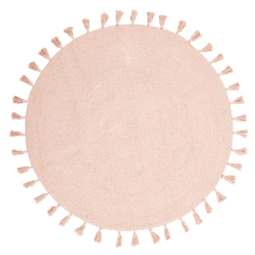 Maisons Du Monde Tapis Rond à Pompons En Coton Rose D100 3 Maisons Du Monde Tapis Rond à Pompons En Coton Rose D100