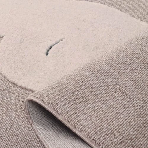 Nazar Tapis Rond Beige Et Crème Motif Bambi - D120 5 Nazar Tapis Rond Beige Et Crème Motif Bambi - D120 – Image 3