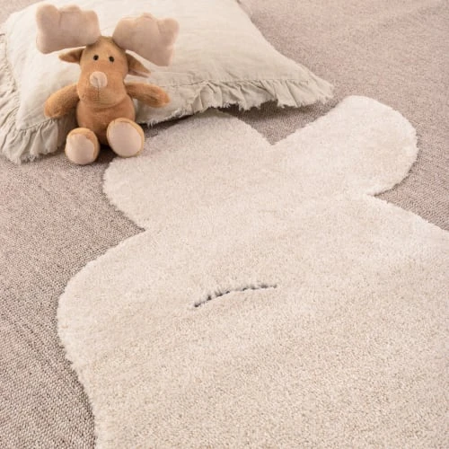 Nazar Tapis Rond Beige Et Crème Motif Bambi - D120 6 Nazar Tapis Rond Beige Et Crème Motif Bambi - D120 – Image 4