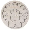 AFK Living Tapis Rond Enfant Petit Mouton 120x120
