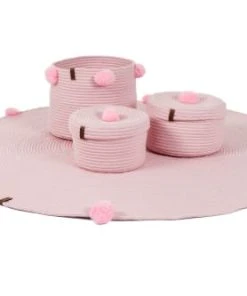 Nazar Tapis Rond Enfant Uni Fait Main Aspect Jute Rose - D120 13 Nazar Tapis Rond Enfant Uni Fait Main Aspect Jute Rose - D120 -Boutique KidKraft tapis rond enfant uni fait main aspect jute rose d120 5