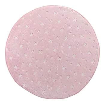 Douceur D'Intérieur Tapis Rond Flanelle Phosphorescent Rose D90cm 7 Douceur D'Intérieur Tapis Rond Flanelle Phosphorescent Rose D90cm – Image 5