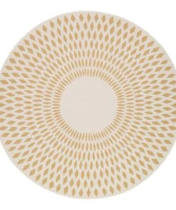 AFK Living Tapis Rond Illusion Miel 135x135