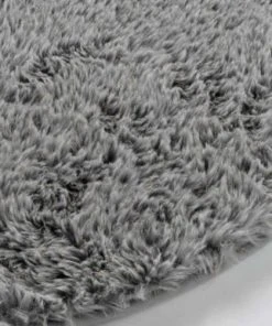 Douceur D'Intérieur Tapis Rond Imitation Fourrure Gris D90cm 7 Douceur D'Intérieur Tapis Rond Imitation Fourrure Gris D90cm -Boutique KidKraft tapis rond imitation fourrure gris d90cm 2