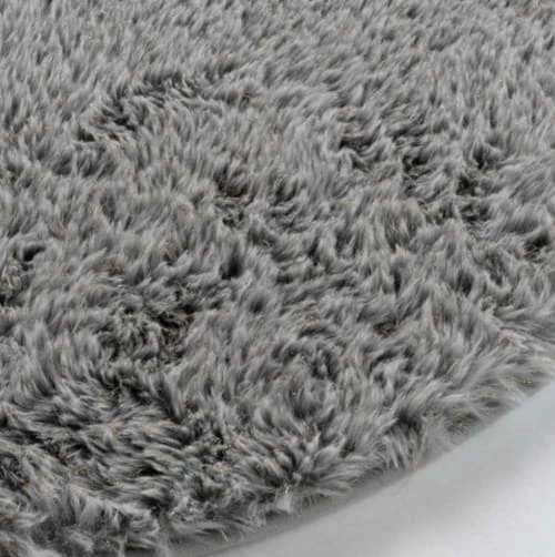 Douceur D'Intérieur Tapis Rond Imitation Fourrure Gris D90cm 5 Douceur D'Intérieur Tapis Rond Imitation Fourrure Gris D90cm – Image 3