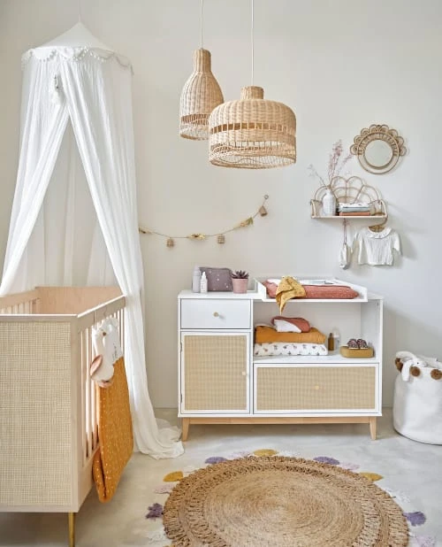 Maisons Du Monde Tapis Rond Tressé Jute à Pompons En Coton OEKO-TEX® 5 Maisons Du Monde Tapis Rond Tressé Jute à Pompons En Coton OEKO-TEX® – Image 3