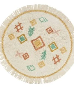 Maisons Du Monde Tapis Rond Tufté Motifs BerbÚres à Franges 120
