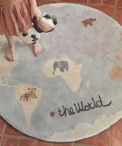 OYOY Living Design Tapis Touffeté Multi 80% Laine 20% Coton Ø120cm -Boutique KidKraft tapis touffete multi 80 laine 20 coton oe120cm 2