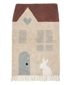 Home Maison Tapis Tufté Déco Enfant Coton Multicolore 150 X 100