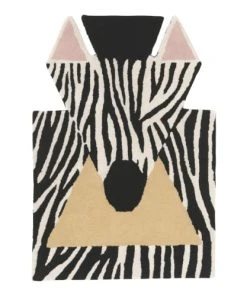Lignea Kids Tapis Zèbre En Laine 100x70 Cm