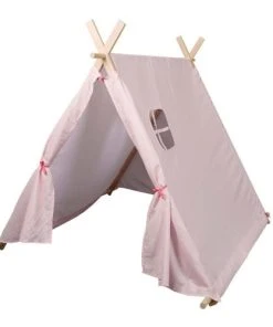 The Home Deco Kids Tente Enfant En Tissu 105 Cm Little World Rose Et Blanc