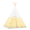 Beeloom Tente Tipi Pour Enfants En Bois Naturel Et Coton Jaune