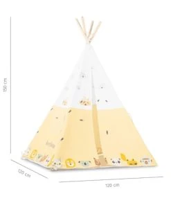 Beeloom Tente Tipi Pour Enfants En Bois Naturel Et Coton Jaune 10 Beeloom Tente Tipi Pour Enfants En Bois Naturel Et Coton Jaune -Boutique KidKraft tente tipi pour enfants en bois naturel et coton jaune 2