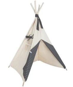 Wookids Tipi Enfant Beige STARS Gris