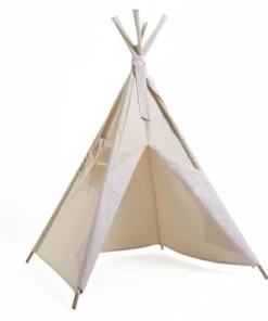 Wookids Tipi Enfant Beige STARS Rose