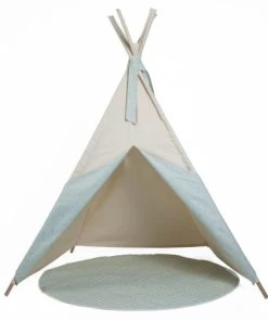 Wookids Tipi Enfant Beige STARS Vert