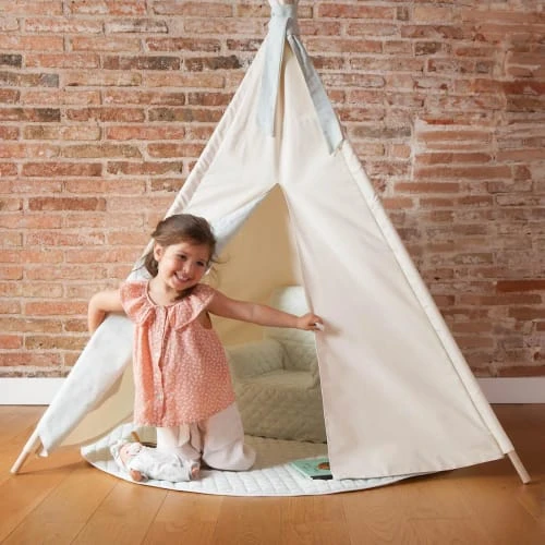Wookids Tipi Enfant Beige STARS Vert 6 Wookids Tipi Enfant Beige STARS Vert – Image 4
