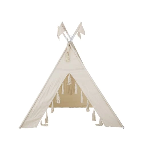 Bloomingville Tipi Enfant En Métal Et Tissu Naturel 3 Bloomingville Tipi Enfant En Métal Et Tissu Naturel