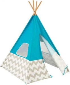 KidKraft Tipi Enfant En Toile Et Bambou Rose -Boutique KidKraft tipi enfant en toile et bambou turquoise 4
