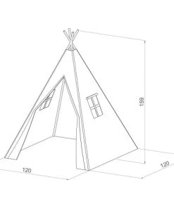 Sunny Tipi Enfant Toile Et Pin Avec Coussins De Sol Alba 8 Sunny Tipi Enfant Toile Et Pin Avec Coussins De Sol Alba -Boutique KidKraft tipi enfant toile et pin avec coussins de sol alba 2