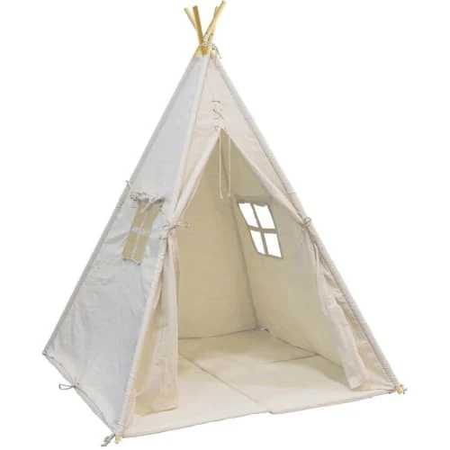 Sunny Tipi Enfant Toile Et Pin Avec Coussins De Sol Alba 3 Sunny Tipi Enfant Toile Et Pin Avec Coussins De Sol Alba