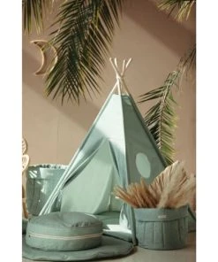 Boutique KidKraft -Boutique KidKraft tipi fleuri en coton vert menthe 1