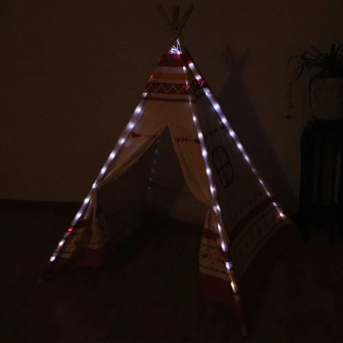 Sunny Tipi Pour Enfant Rouge Et Blanc Lumineux Avec LED 7 Sunny Tipi Pour Enfant Rouge Et Blanc Lumineux Avec LED – Image 5