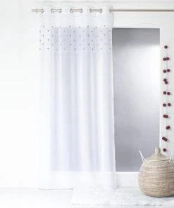 Decostars Voilage Sablé Avec Top Cœurs Polyester Beige 240x140cm -Boutique KidKraft voilage sable avec top coeurs polyester gris 240x140cm delicatessen