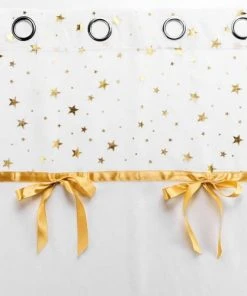 Douceur D'Intérieur Voilage Sable Top Métallisé Nœuds 140x240cm -Boutique KidKraft voilage sable top metallise noeuds 140x240cm 3